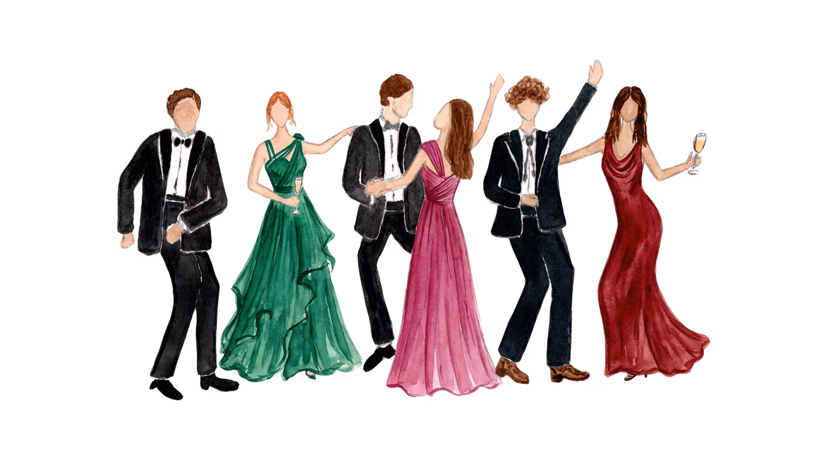 Illustration des invités du mariage